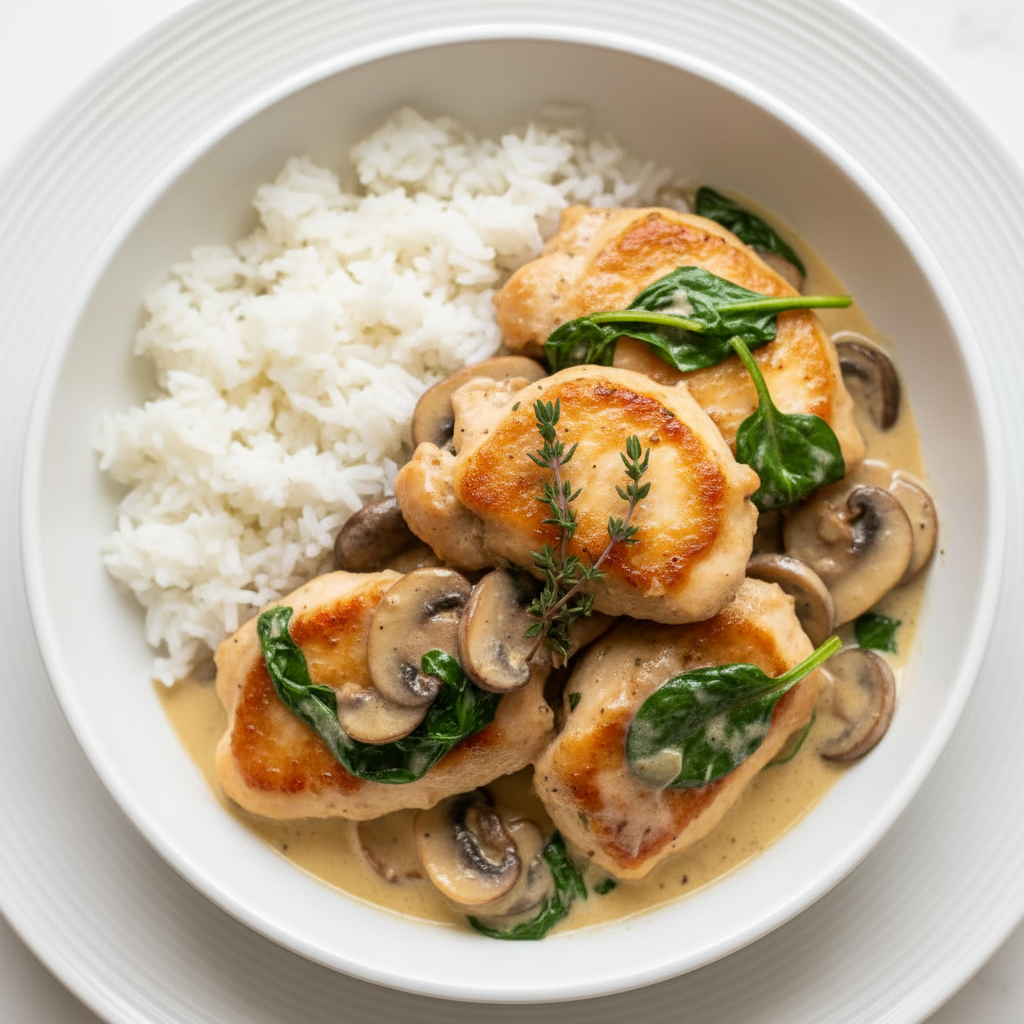 Skillet Creamy Spinach and Mushroom Chicken: Your Ultimate Healthy Weeknight Dinner - image 2