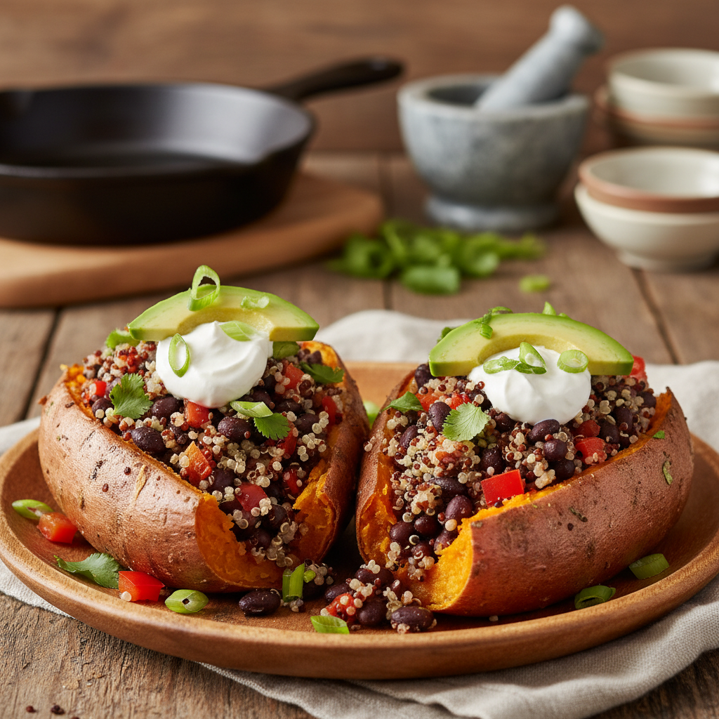 Black Bean and Quinoa Stuffed Sweet Potatoes: The Ultimate Healthy & Flavorful Meal - image 1