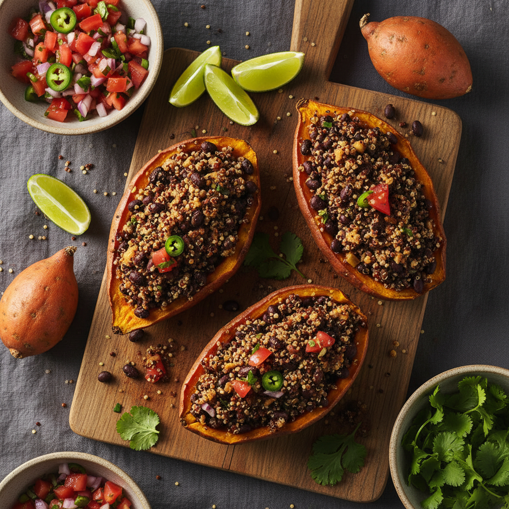 Black Bean and Quinoa Stuffed Sweet Potatoes: The Ultimate Healthy & Flavorful Meal - image 2