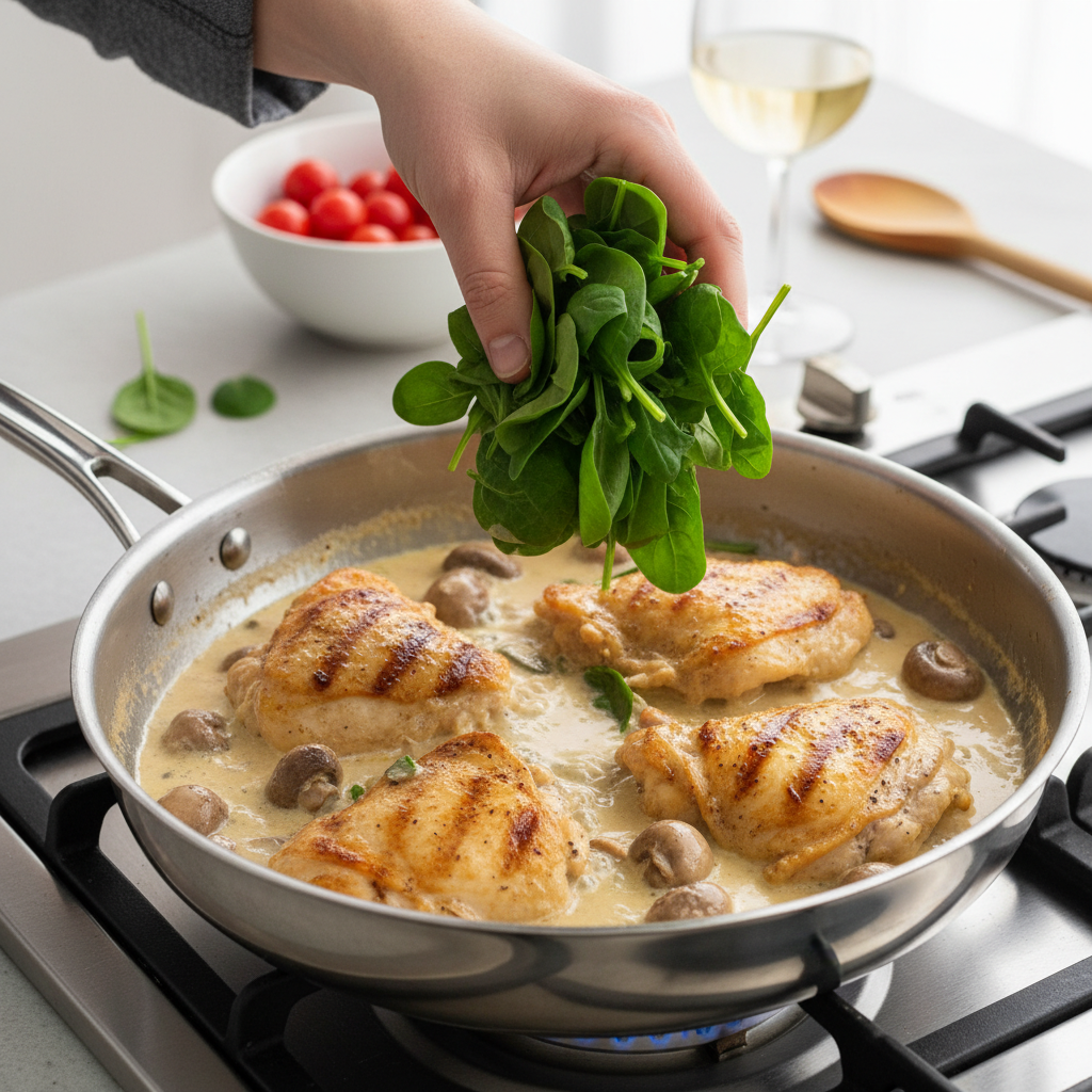 Skillet Creamy Spinach and Mushroom Chicken: Your Ultimate One-Pan Weeknight Meal - image 2