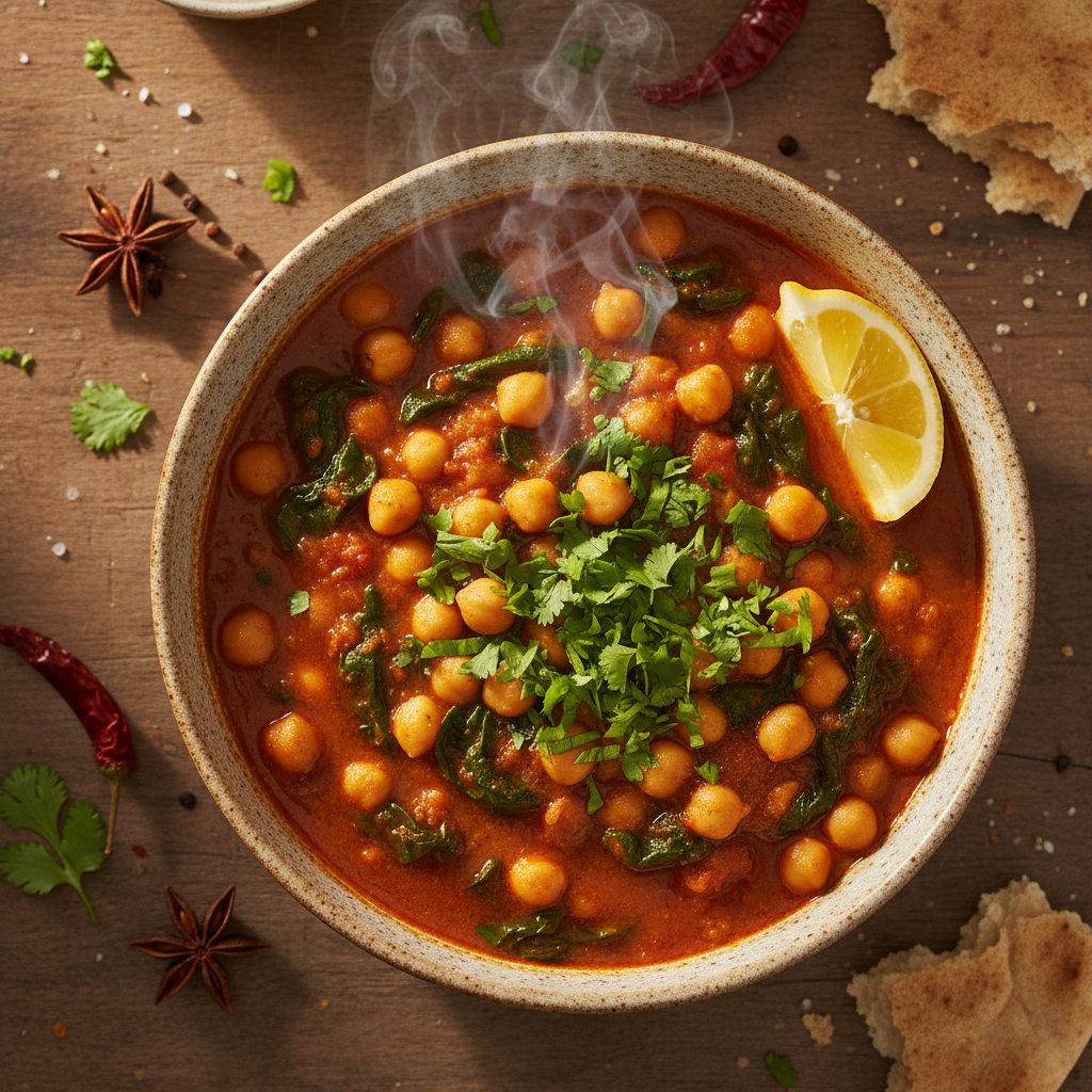 Spicy Chickpea and Spinach Stew: A Nutrient-Dense Vegan Delight for Every Table - image 1
