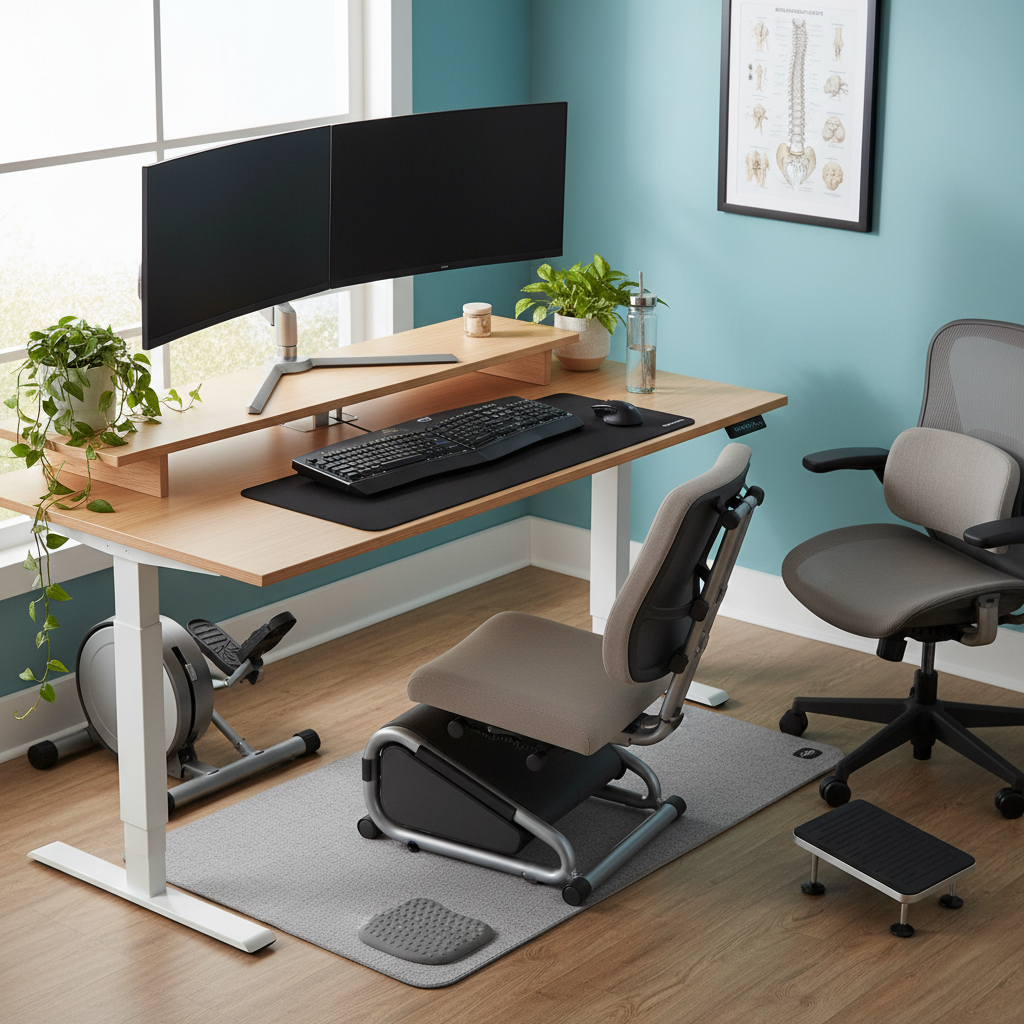 Ergonomic desk setup for sciatica prevention - image 1