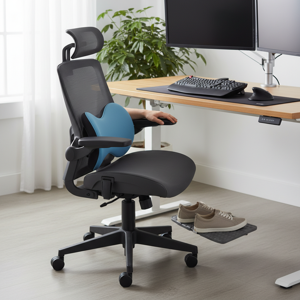 Ergonomic desk setup for sciatica prevention - image 1