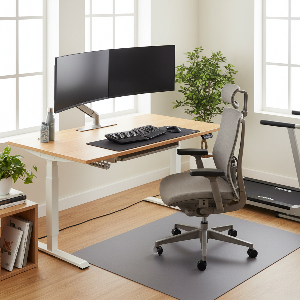 Ergonomic desk setup for sciatica prevention - image 1
