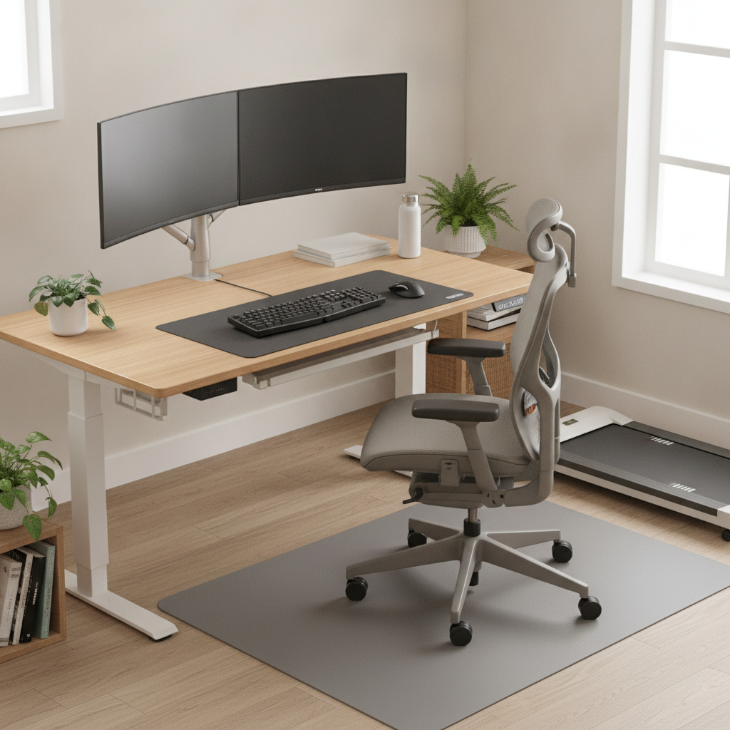 Ergonomic desk setup for sciatica prevention - image 1