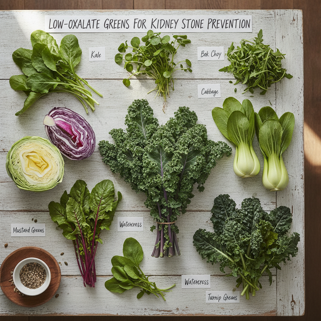 Low-oxalate greens for kidney stone prevention - image 1
